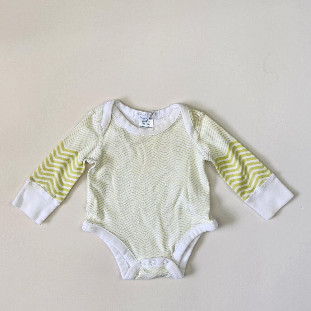 Serena & Lily by Hanna Andersson Organic Cotton Long Sleeve Bodysuit sz 0-6m